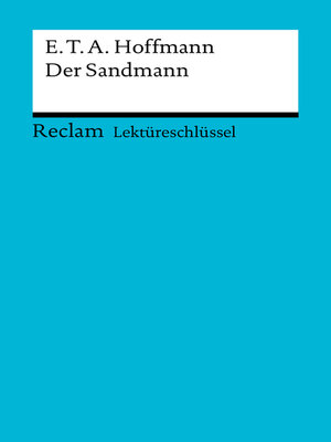 cover image of Lektüreschlüssel. E. T. A. Hoffmann